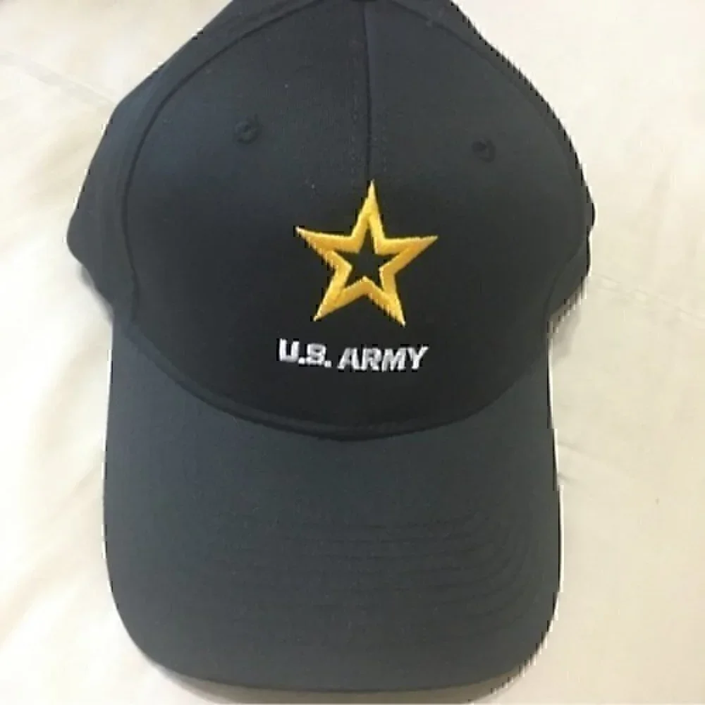 US Army black embroidered SnapBack hat NWOT